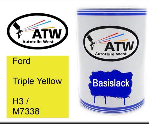 Ford, Triple Yellow, H3 / M7338: 500ml Lackdose, von ATW Autoteile West.
